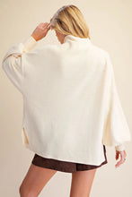 Load image into Gallery viewer, Carley Mock Neck Balloon Sleeve Top - Cream