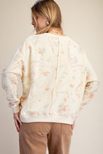 Load image into Gallery viewer, Printed Washed Terry Pullover - Vanilla