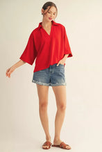 Load image into Gallery viewer, Indiya V-Neck Top - Red