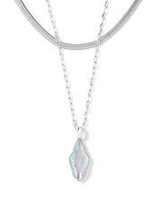 Load image into Gallery viewer, Kendra Scott Evelyn Silver Multi Strand Necklace in Rock Crystal Dichroic