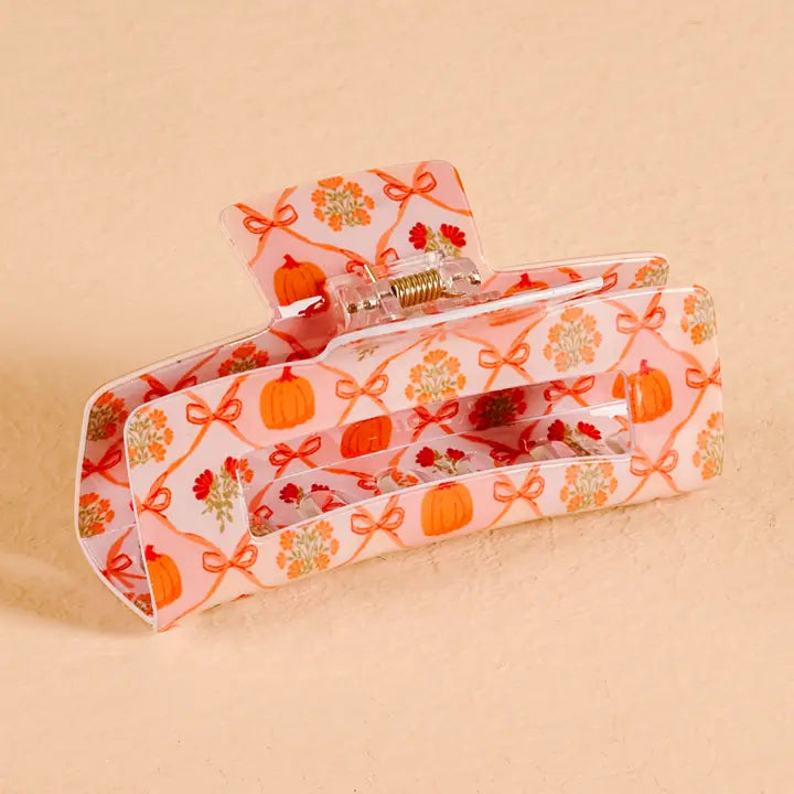 The Darling Effect Claw Clip - Patchwork Pumpkins