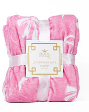 Load image into Gallery viewer, Hannah Bow Throw Blanket - Pink