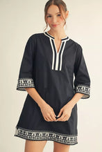 Load image into Gallery viewer, Ella Embroidered Dress - Black
