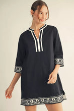 Load image into Gallery viewer, Ella Embroidered Dress - Black