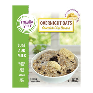 Overnight Oats Single - Gluten Free Chocolate Chip Banana