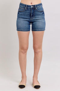 Judy Blue MR Tummy Control Mid Length Shorts