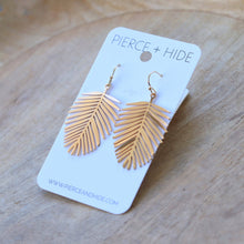 Load image into Gallery viewer, Pierce + Hide Gold Leaf Earrings