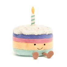 Load image into Gallery viewer, Jellycat Amuseables Rainbow Birthday Cake