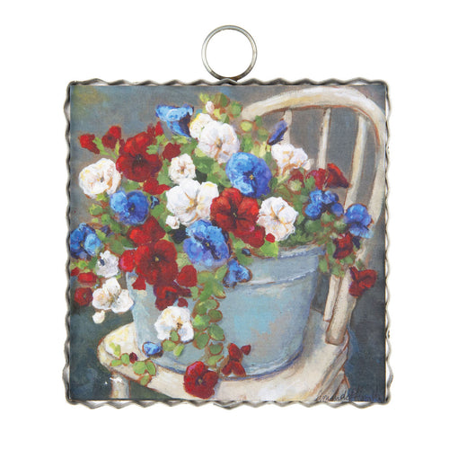 RTC Mini Gallery Charm - Hamilton Patriotic Petunias