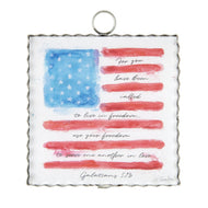 RTC Mini Gallery Charm - American Flag: Galatians 5:13
