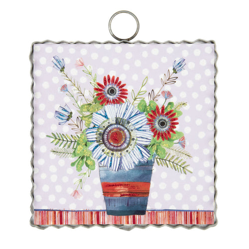 RTC Mini Gallery Charm - Bucket of Flowers