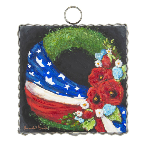 RTC Mini Gallery Charm - Flag Wrapped Wreath