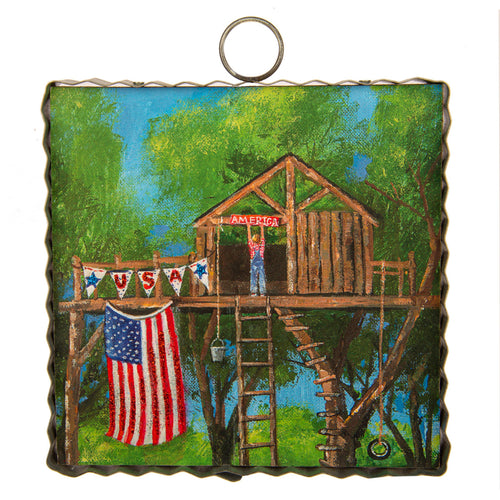 RTC Mini Gallery Charm - Patriotic Tree House