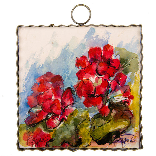 RTC Mini Gallery Charm - Red Geraniums