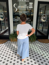 Load image into Gallery viewer, Terry Knit Palazzo Pants by Easel - Denim