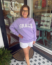 Load image into Gallery viewer, Word Warrior - Reversible Sweatshirt - FAITH &amp; GRACE - Lavender