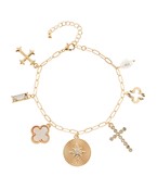 Golden Grace Charm Bracelet