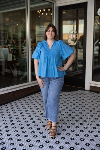 The Junie Top - Ocean *Curvy*