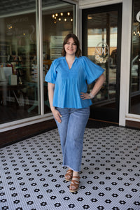 The Junie Top - Ocean *Curvy*