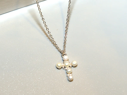 Meghan Browne 18K Abe Necklace - Silver Pearl