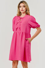 Load image into Gallery viewer, Maggie Bow Dress - Pink