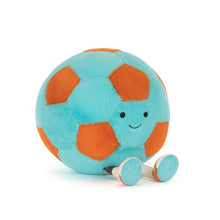 Load image into Gallery viewer, Jellycat Amuseables Sports Soccer Ball - Blue/Orange
