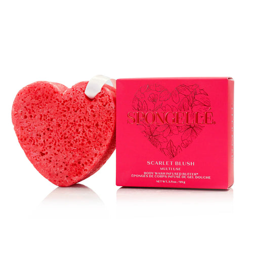 Spongelle Valentine's Heart Buffer - Scarlet Blush