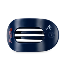 Load image into Gallery viewer, Large Teleties Flat Round Hair Clip - Atlanta Braves