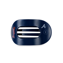 Load image into Gallery viewer, Medium Teleties Flat Round Hair Clip - Atlanta Braves
