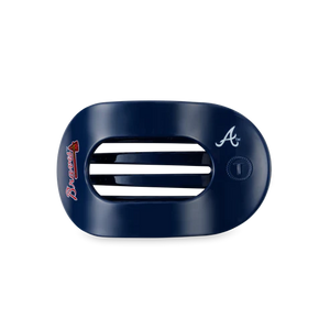 Medium Teleties Flat Round Hair Clip - Atlanta Braves