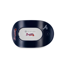 Load image into Gallery viewer, Medium Teleties Flat Round Hair Clip - Atlanta Braves