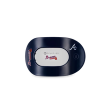 Load image into Gallery viewer, Small Teleties Flat Round Hair Clip - Atlanta Braves