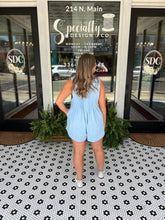 Load image into Gallery viewer, Kendall Pleated Romper - Blue