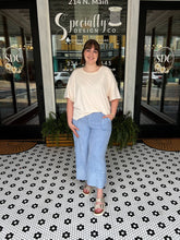 Load image into Gallery viewer, Terry Knit Palazzo Pants by Easel - Denim
