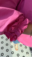 Load image into Gallery viewer, 3/4 Sleeves Button Down Top - Fuchsia