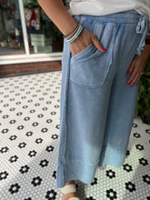 Load image into Gallery viewer, Terry Knit Palazzo Pants by Easel - Denim