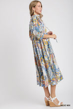Load image into Gallery viewer, Pretty in Paisley Midi Dress - Blue Mix