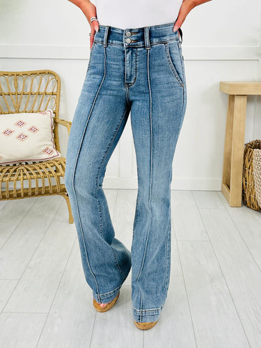 Judy Blue HW Front Seam Trouser Flares