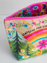Load image into Gallery viewer, Natural Life Reversible Zip Pouch - Grateful