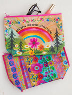 Natural Life Reversible Zip Pouch - Grateful