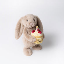 Load image into Gallery viewer, Jellycat Amuseables Bashful Beige Bunny &#39;Birthday&#39; 12&quot;