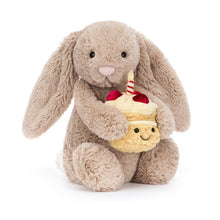 Load image into Gallery viewer, Jellycat Amuseables Bashful Beige Bunny &#39;Birthday&#39; 12&quot;
