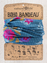 Load image into Gallery viewer, Natural Life Boho Bandeau - Blue Block Stamp Indigo