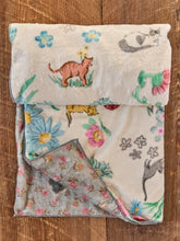 Load image into Gallery viewer, Natural Life Double-Sided Cozy Throw Blanket - Kitty Doodles