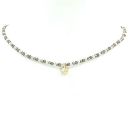 Meghan Browne Borg Necklace - Gray Multi