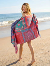 Load image into Gallery viewer, Natural Life - Yoga / Beach Towel - Diamond Navy Bandana