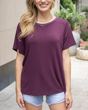 Load image into Gallery viewer, Grace &amp; Lace Basic Crew Neck Tee - Fig