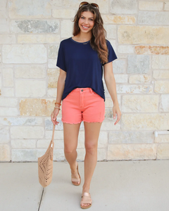 Grace & Lace Basic Crew Neck Tee - Midnight