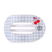Load image into Gallery viewer, Large Teleties Flat Round Hair Clip - Basket of Cherries