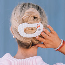Load image into Gallery viewer, Large Teleties Flat Round Hair Clip - Basket of Cherries